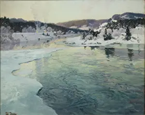 Lillehammer: Winter on the Mesna River, Norway
