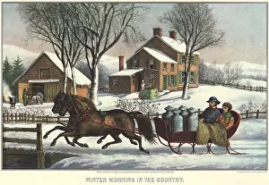 Sledding: Winter Morning in the Country