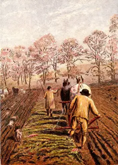 1869: Winter ploughing with horses