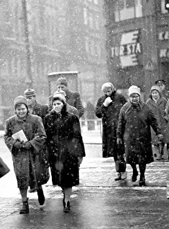 Flakes: Winter in Prague - snow flakes - coats - cold - winter