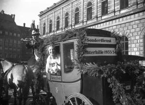 Postmen: Winter Relief advertising of the Munich Post: the