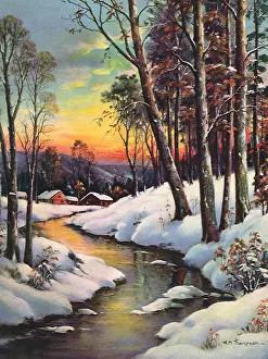 Meandering: Winter River Scene