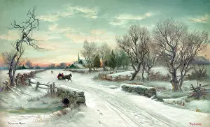 Morn: Winter scene on Christmas morning