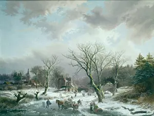 Petrus: A Winter Scene ' with frozen river