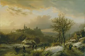 Koekkoek: Winter Scene with Skaters