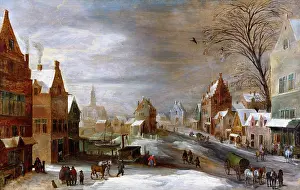 Joos: Winter Scene – in a town