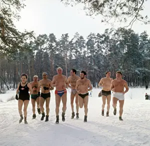 Serebryany: Winter swimming devotees, 1971