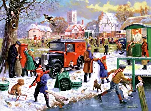 The Kevin Walsh Nostalgia Collection: Winter on the Village Green