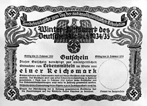 Normal: Winterhilfswerk voucher, 1935