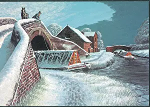 Narowboat: Wintertime at Great Haywood Junction, Trent and Mersey Canal