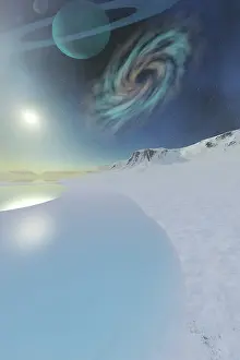 Galactic: Wintery seascape of an ice world
