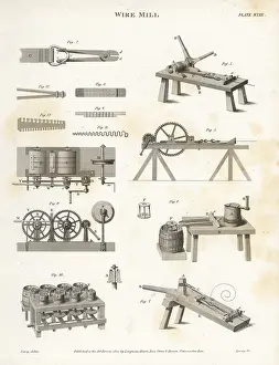 Farey: Wire mill, 19th century