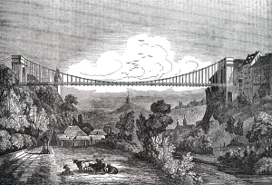 Suspension: Wire suspension bridge, built over the Sarine