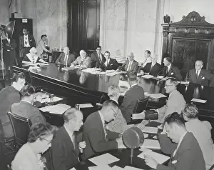 Lcgr1409: Wisconsin Senator Joseph McCarthy, (left, back