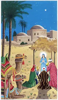 Crib: Three Wise Men beside the Holy Crib