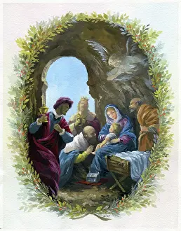 Biro: Wise Men presenting gifts to Holy Child