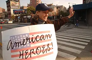 Wishers: Well wishers demonstrate their support for ?