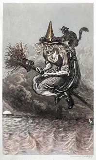 Broomstick: Witch and Cat and Broomstick