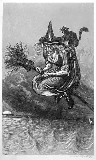 Broomstick: Witch and Cat and Broomstick