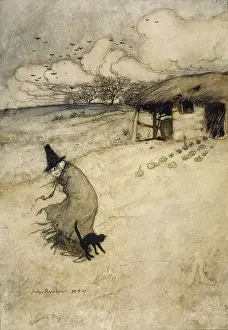 Witchcraft: Witch and Cat (Rackham)