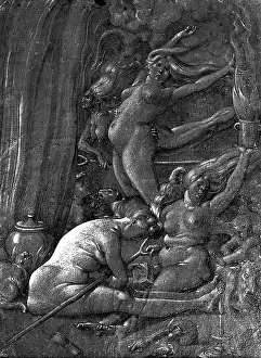 Grien: witchcraft, witches preparing for their sabbath