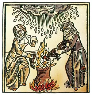 Magical: Witches Casting Rain Spell, 1489