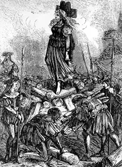 witches, a witch is being burnt at the stake