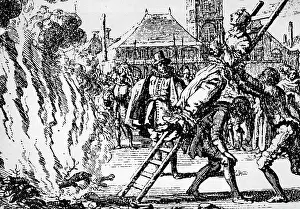 Executioners: witches, witch-hunt, burning of witch, 16th century