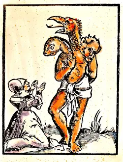 Cosmography: witches, witch performance with three-headed