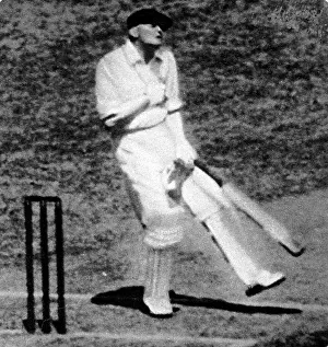 Batsmen: W.M. Woodfull struck by a cricket ball, Melbourne Cricket Gr