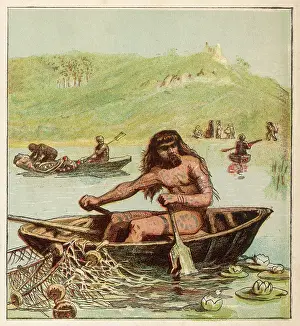 Woad: WOADED BRITON IN CORACLE