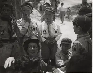 Cypriot: Wolf Cubs playing a game at camp, Cyprus