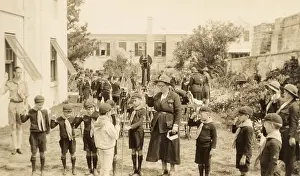 Bermuda: Wolf cubs with woman leader, Bermuda