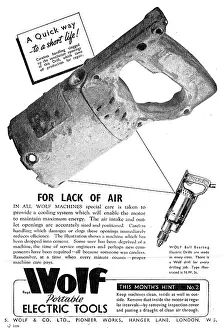 S.wolf: Wolf Portable Electric Tools 1943 Advert