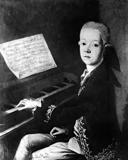 1756: Wolfgang Amadeus Mozart at the keyboard