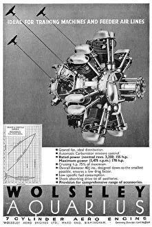 Aquarius: Wolseley Aquarius 7 Cylinder Aero Engine