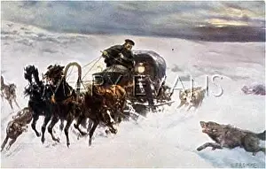 Menaced: WOLVES ATTACK SLEIGH