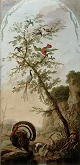Nephew: Wolves and birds in a landscape