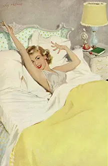 Repose: Woman Awakens in Bed
