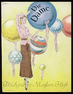 C1930: WOMAN & BALLOONS C1930