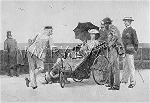 Infirm: WOMAN IN BATH CHAIR 1893