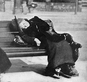Geezer: Woman on a bench