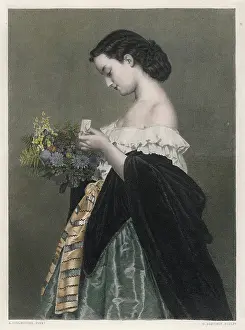 Admirer: WOMAN & BOUQUET 1850
