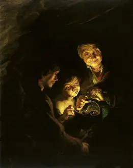 Brazier: Woman with a Brazier, by Rubens
