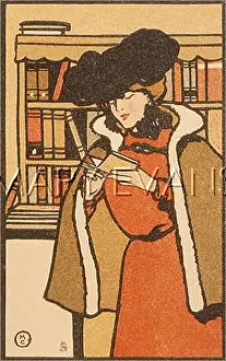 Bookstall: WOMAN BROWSING BOOKS