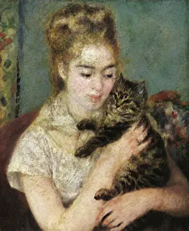 Renoir: Woman with a Cat, by Renoir