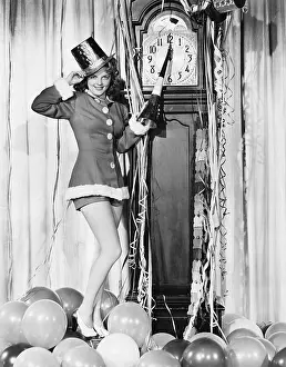 Reverie: Woman celebrates at midnight