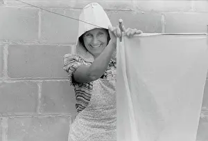 Clothesline: Woman - Chore - Laundry - Clothesline