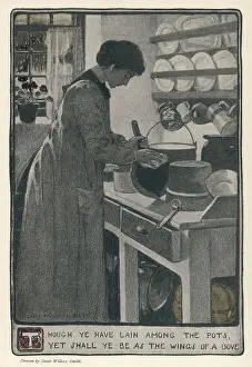 Tasks: WOMAN CLEANS PANS 1903