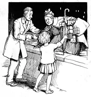 Lamplighter: A woman climbing onto bridge